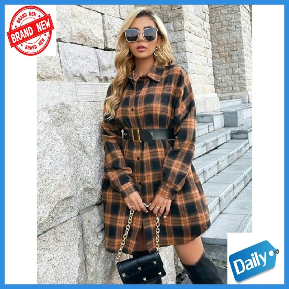 Women's Button Down Flannel Shacket Long Sleeve C… - image 4